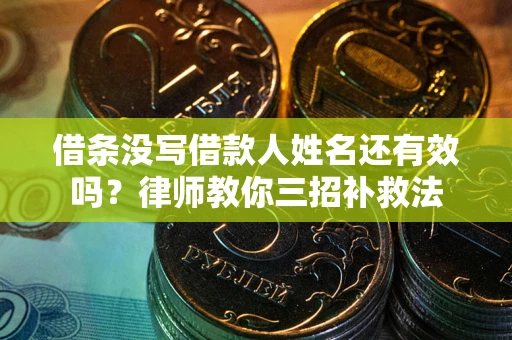 北京借条没写借款人姓名还有效吗？律师教你三招补救法