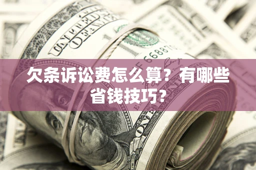 北京欠条诉讼费怎么算？有哪些省钱技巧？